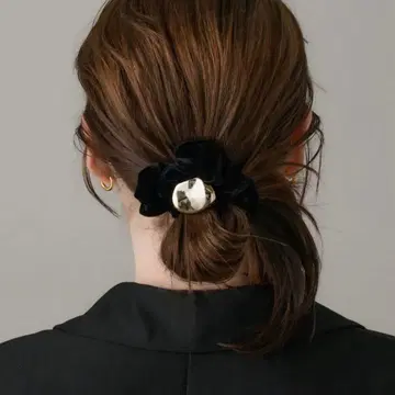 스크런치 벨로아 골드 경사용 CHOUCHOU/VELOUR muku