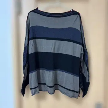 [ M.&KYOKO ] 그레이 계열 스트라이프 긴팔 니트