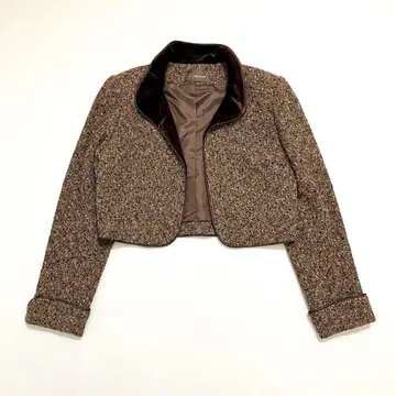 블루벨 벨로아 트위드 콤비 볼레로 자켓 9호