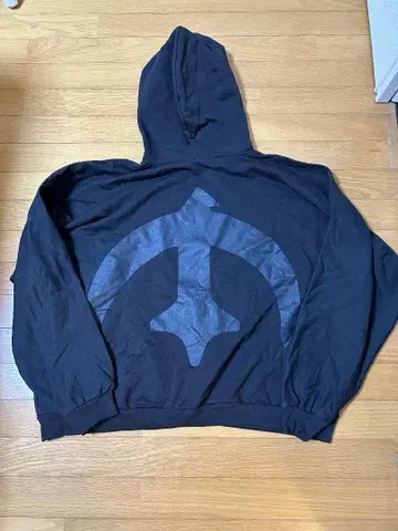 YZY CRESCENT HOODIE Size2 Ye 착용 모델 BLACK