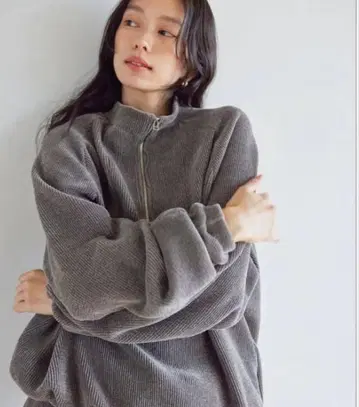 searoomlynn 하프 지퍼 상의