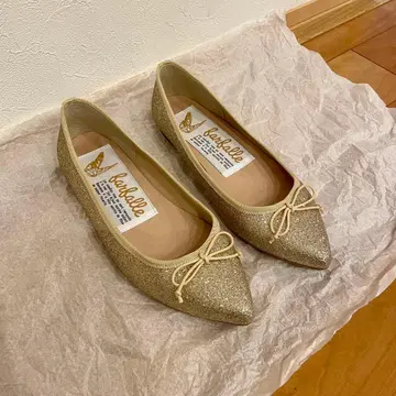 [ 한 번만 사용 ] farfalle 발레 슈즈 골드 37