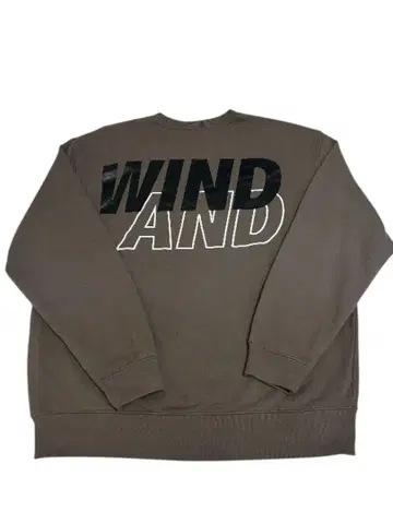 WIND AND SEA 크루넥 맨투맨 브라운