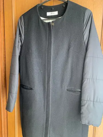 슬릭 2WAY 후드 부착 노카라 코트