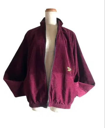 [ 새상품급 ] 리복 코듀로이 블루종 트랙 자켓 보르도 XL