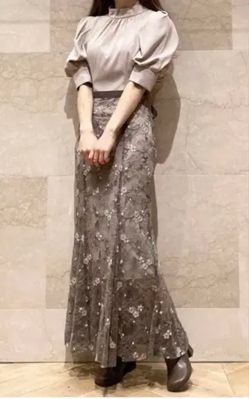 스나이델 3피스 조젯 레이스 원피스