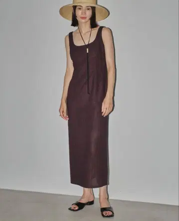 새상품 todayful / check pencil dress 브라운 36