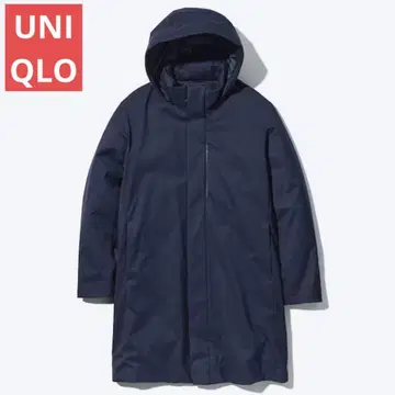 새상품 미사용품 유니클로 하이브리드 다운 코트 네이비 M