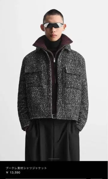 zara 부클레 소재 셔츠 자켓