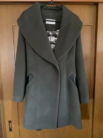 캐시미어 100% 그레이 코트 큰 옷깃 새상품급