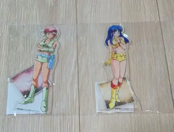 더티 페어 아크릴 스탠드 유리 & 케이 미개봉 새상품