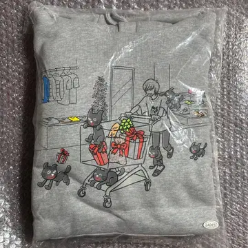 키요 고양이 후드티 그레이 여성용