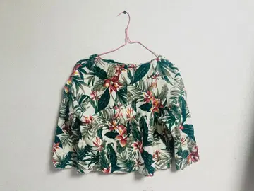 그린 라벨 릴랙싱 셋업 트로피컬 플라워 무늬 7부 소매 셔츠