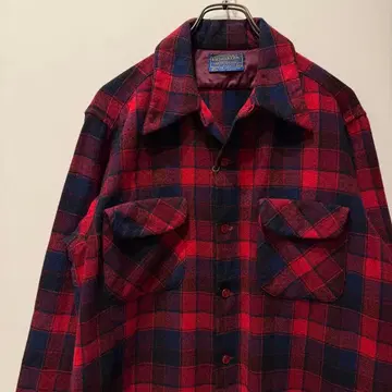 70's PENDLETON 펜들턴 울 보드 셔츠 루프 칼라 셔츠