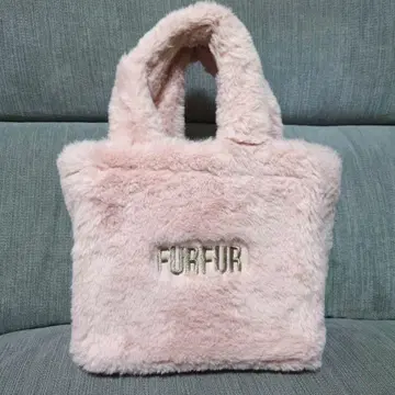하자품 FURFUR 에코 퍼 토트백 핑크