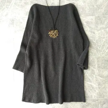 492 요건 레일 울 페이퍼 니트 스웨터 상의 튜닉