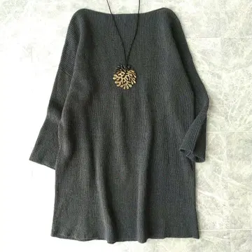 492 요건 레일 울 페이퍼 니트 스웨터 상의 튜닉