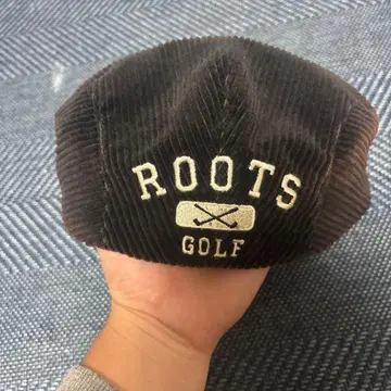 ROOTS 골프 캡 코듀로이 브라운