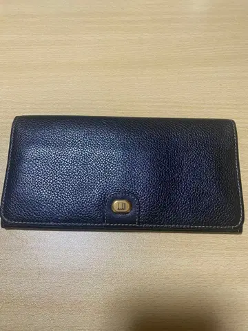 던힐 블랙 가죽 장지갑