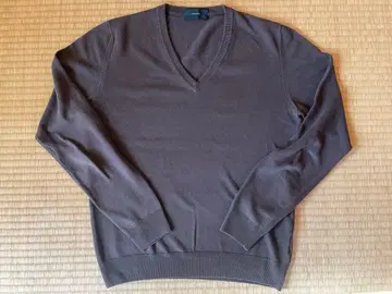 zanone 자노네 코튼 V넥 하이 게이지 니트 44