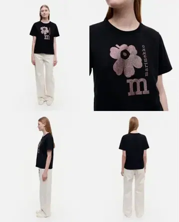 마리메꼬 T셔츠 글리터 핑크 S사이즈