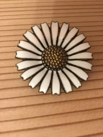 Anton Michelsen 데이지 플라워 실버 브로치