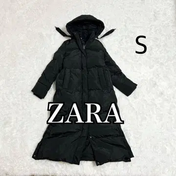 [ 새상품급 ] ZARA 자라 엑스트라 롱 퍼 다운 코트 블랙 799
