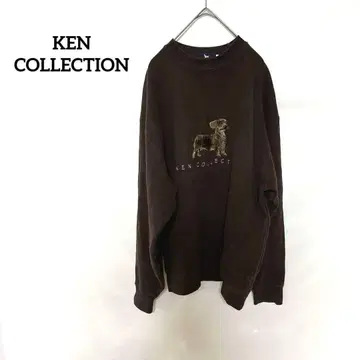 KEN COLLECTION 긴팔 트레이닝복 M 브라운 개 자수