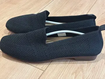 블랙 메쉬 플랫슈즈