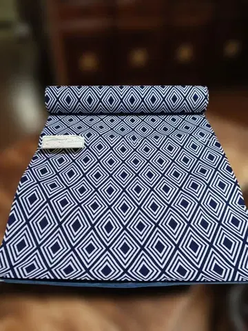 유카타 원단 남성용 옷감 다이아몬드 패턴 네이비