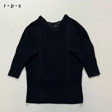 t2260 [알피에스] 니트 스웨터 블랙 V넥 루즈핏