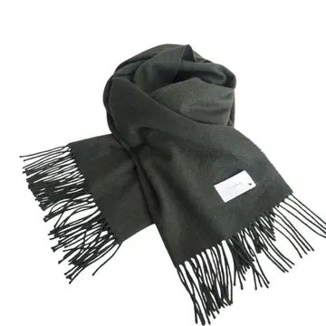 솔레이유 캐시미어 100% 대형 스톨 그린 무지 클리닝 완료