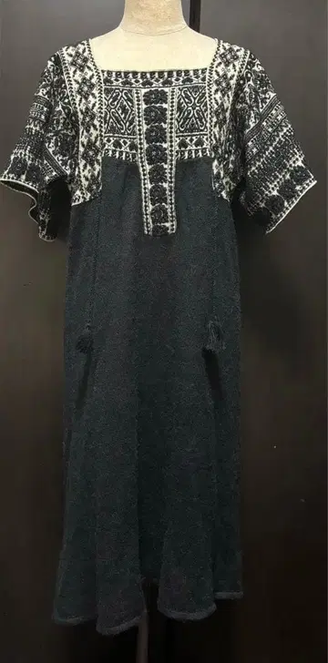 Jean Paul Gaultier 원피스 모헤어 니트 반팔 자수