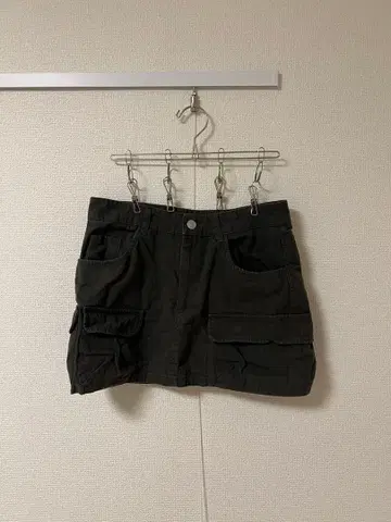 ZARA 블랙 카고 스커트 S