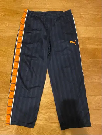 PUMA 네이비 스트라이프 저지 L 사이즈