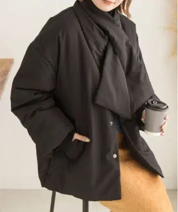 improves/인프루브스 새상품급 노카라 패딩 자켓 머플러 포함