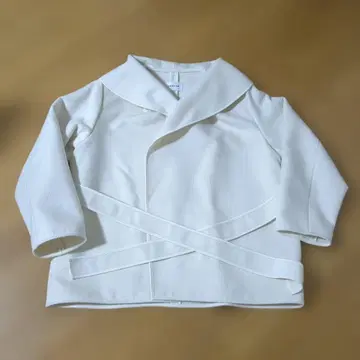 FRAY I.D 화이트 랩 코트 F 사이즈