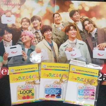 후지야 LOOK 아크릴 참 3종 키링 Snow Man