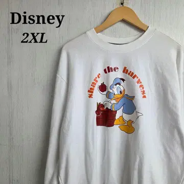 디즈니 맨투맨 2XL 화이트 도날드