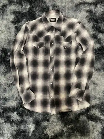 미야시타 타카히로 NUMBER (N)INE 체크 무늬 긴팔 셔츠