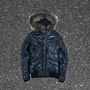 00s unknown 퍼 다운 자켓 쇼트 기장 M y2k archive