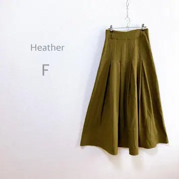 [ Heather ] 볼륨 턱 롱 플레어 스커트 흔들흔들 워셔블