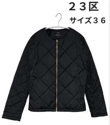 23구 세탁 가능한 노카라 퀼팅 타프타 코트 자켓 36