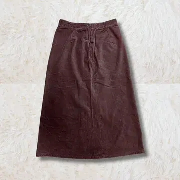 인조 가죽 타이트 스커트 롱 기장 브라운 여성용 가을/겨울