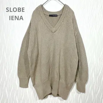 (슬로브 이에나) V넥 니트 스웨터 베이지 계열