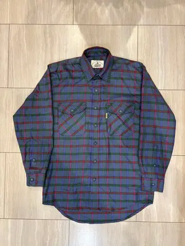 체크 무늬 플란넬 셔츠 M