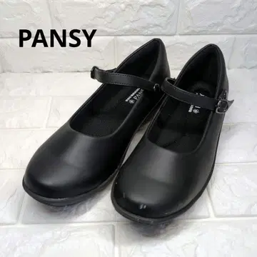 PANSY 펌프스 24cm 블랙 마리 제인 플랫슈즈