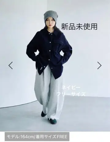 LEPSIM 렙심 코듀로이 BIG 셔츠 네이비 미사용 새상품