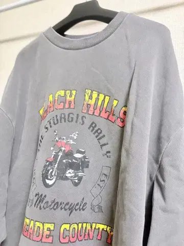 스틸거스 래리 바이커 그래픽 맨투맨 구제 의류 XL 오버 사이즈