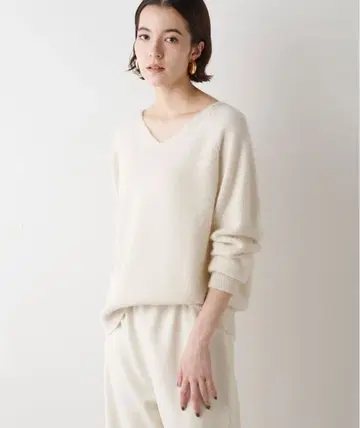 2024AW 윔 가젯 울 혼방 퍼 니트 풀오버 모카